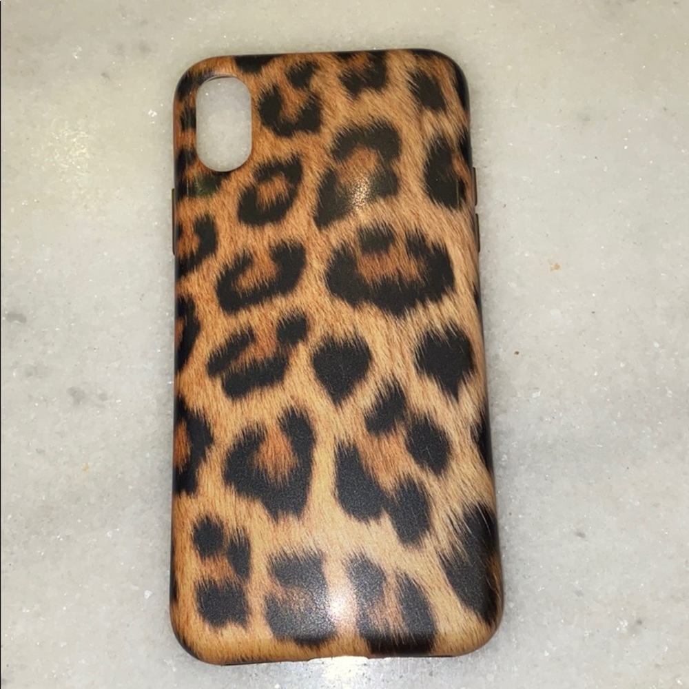 iPhone X leopard case
